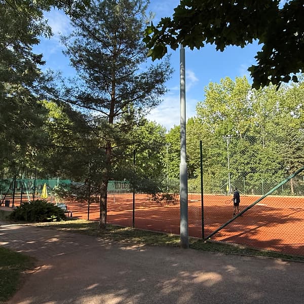 Cesta medzi stromami k antukovým dvorcom klubu TennisOne